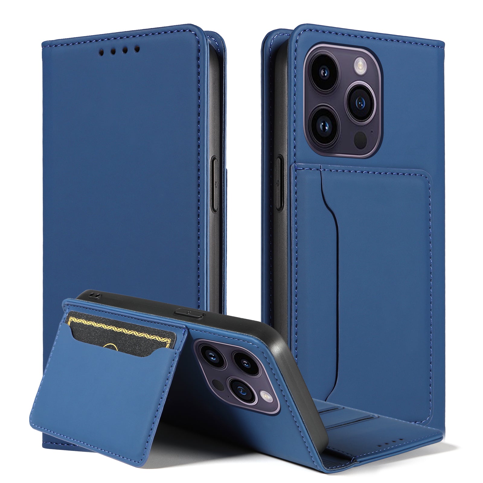 Magnetic Phone Case For iPhone 14 Pro Max Stand Wallet Skin-friendly Anti-fall PU Leather Cell Phone Cover Magnetic Phone Case For iPhone 14 Pro Max Stand Wallet Skin-friendly Anti-fall PU Leather Cell Phone Cover